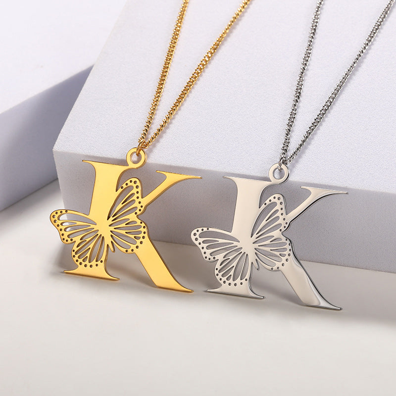 Butterfly Alphabet Pendant