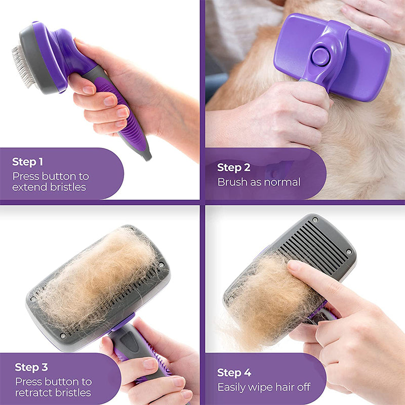 Self Cleaning Slicker Brush for Dogs Cats