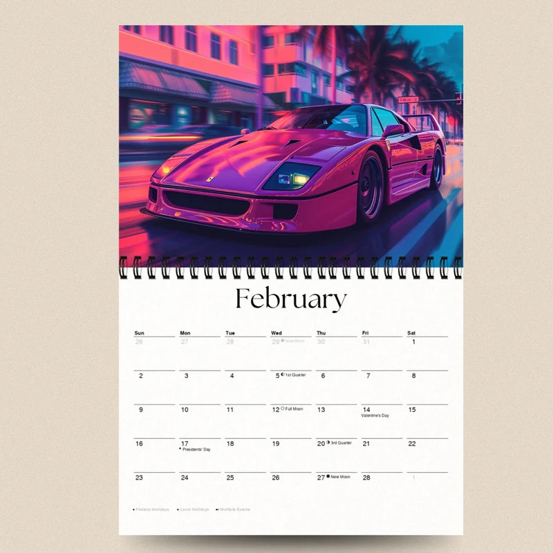 Car Calendar 2025