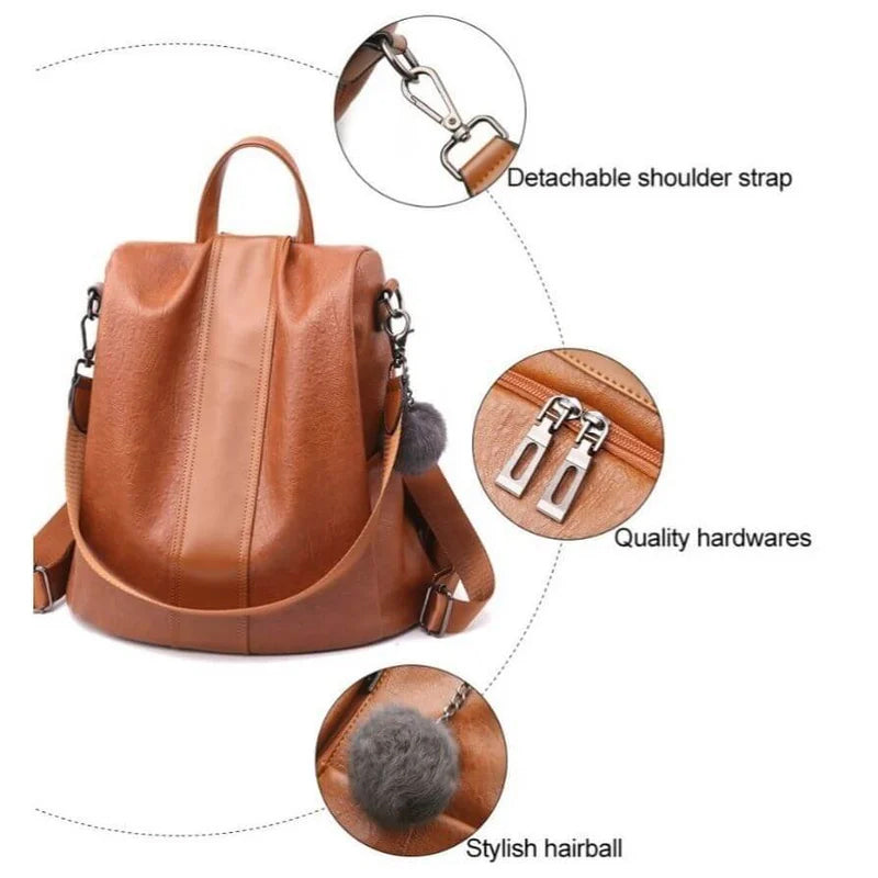 PU Leather Anti-theft Shoulder Bag