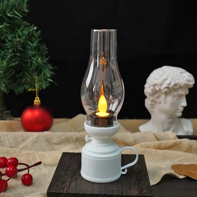 ✨🕯️LED Vintage Kerosene Lamp Electronic Swing Candle