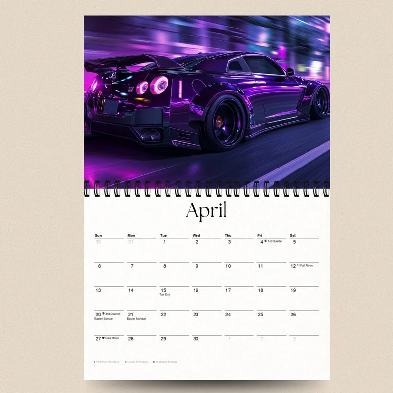 Car Calendar 2025