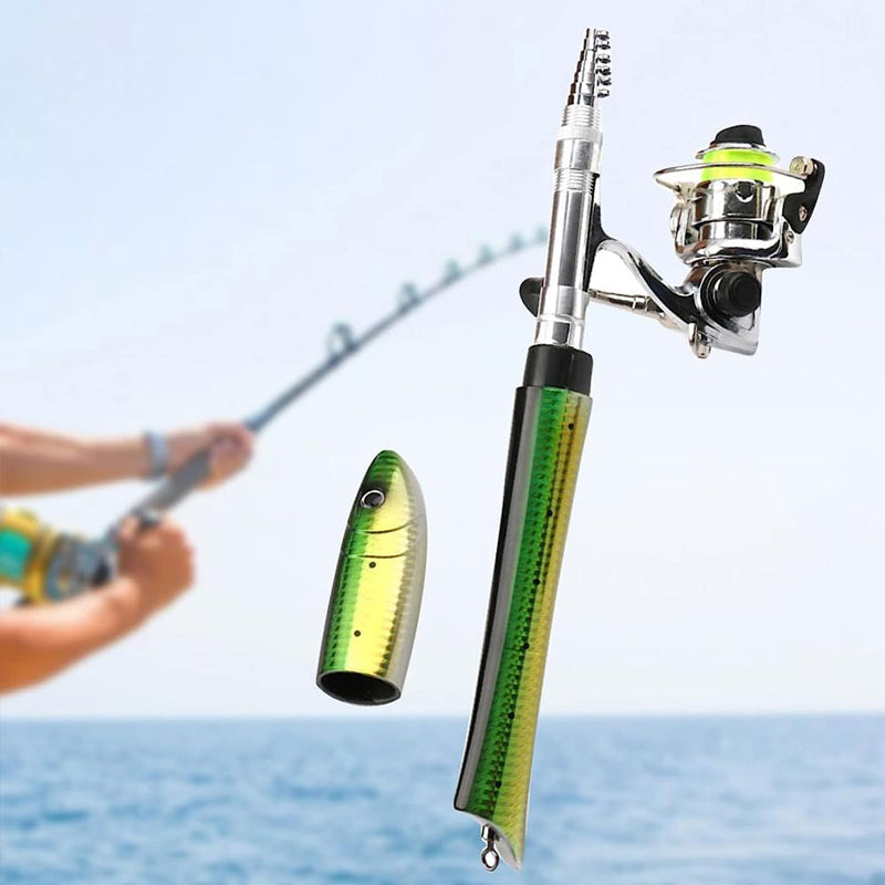 Mini Fish-shaped Portable Fishing Rod Kit