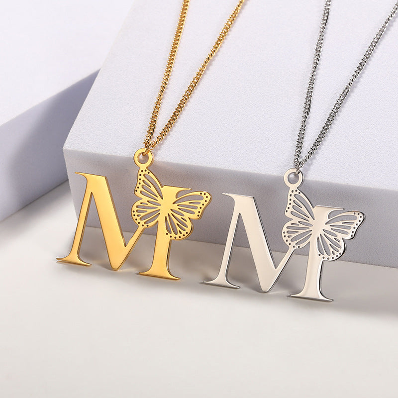 Butterfly Alphabet Pendant