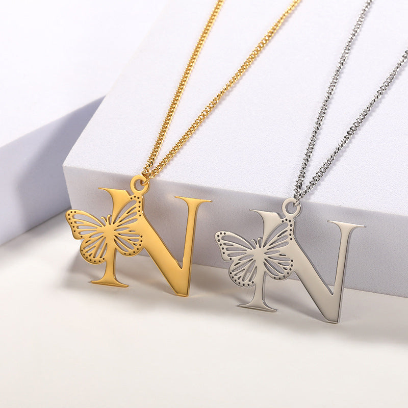 Butterfly Alphabet Pendant