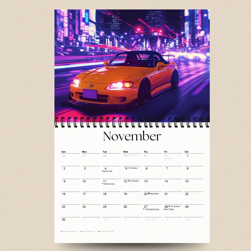 Car Calendar 2025