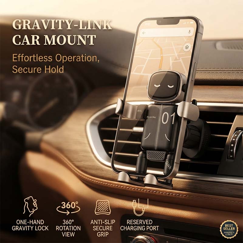 Music Robot Car Phone Mount