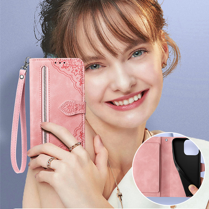 Embossed Phone Leather Case