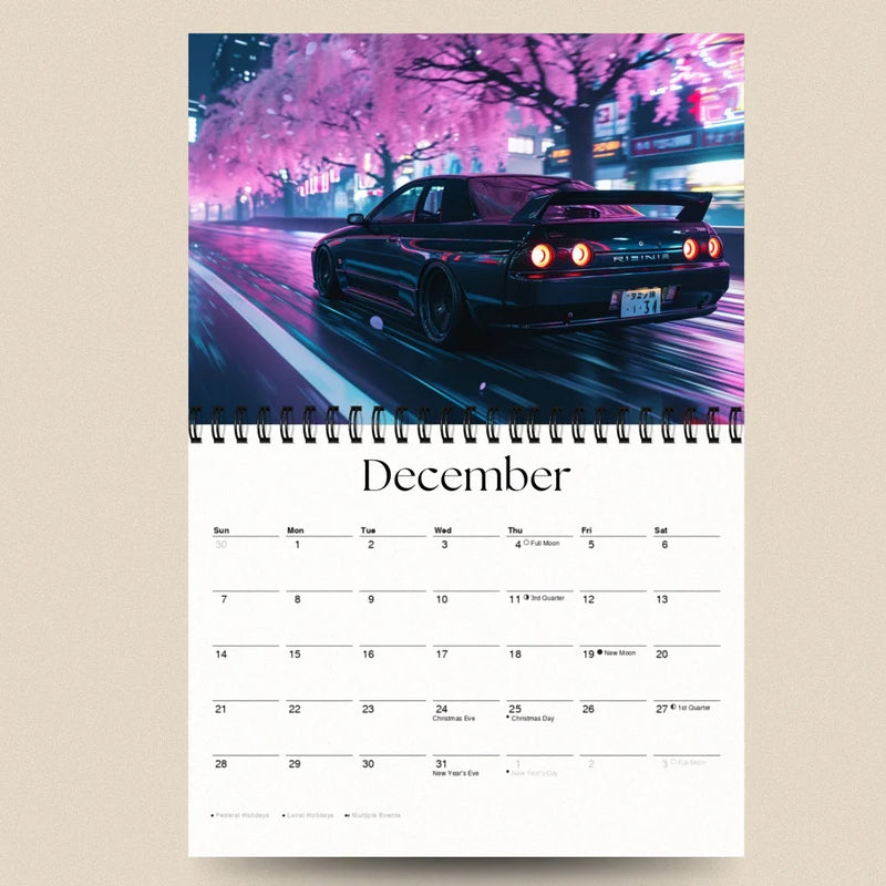 Car Calendar 2025