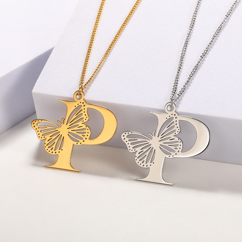 Butterfly Alphabet Pendant