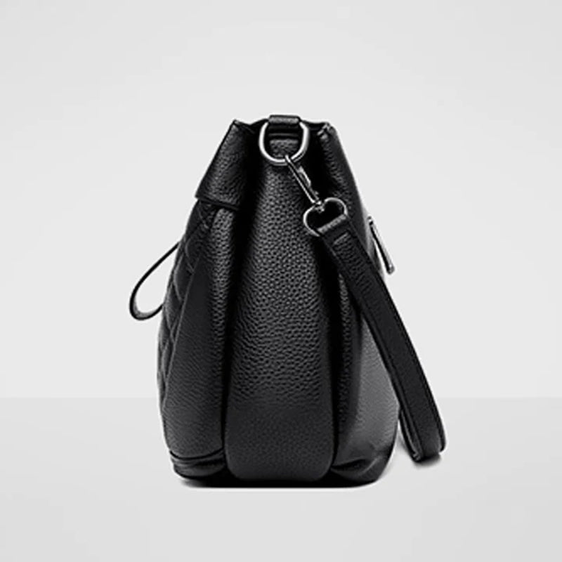 Rhomboid Pebbled Leather Bag