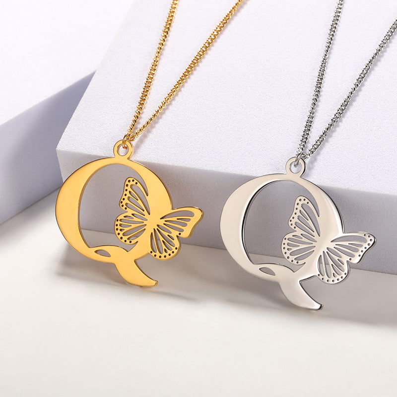 Butterfly Alphabet Pendant