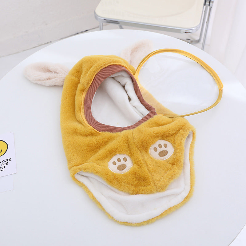 Hooded Fleece Hat with Visor  Wind