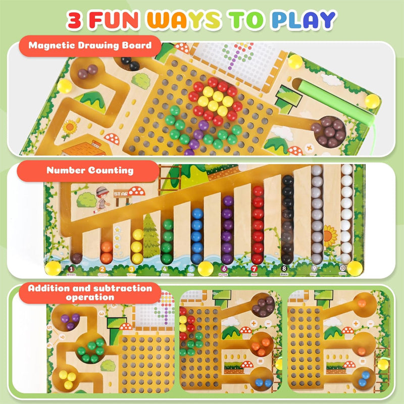 Rolling ball number maze