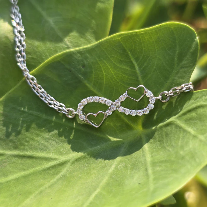 Keep Me In Your Heart - Mom Daughter Infinity Bracelet