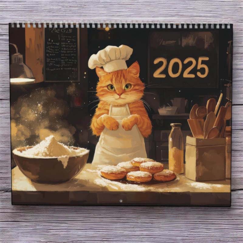 Cooking Cats Calendar 2025