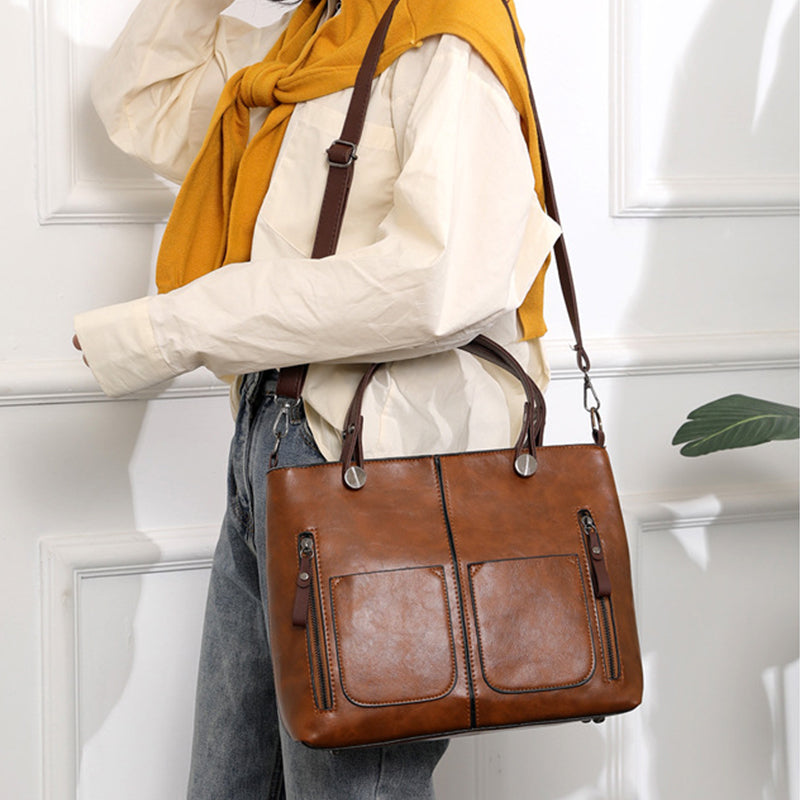 Ladies Vintage Leather Shoulder Bag