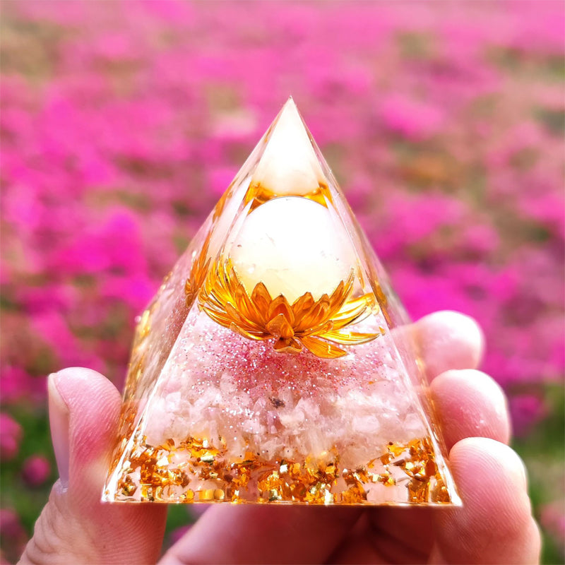 Pyramid Shape Resin Ornament