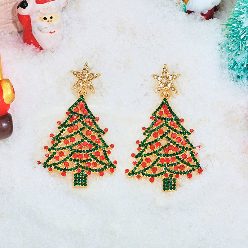 Fashionable Christmas themed earrings