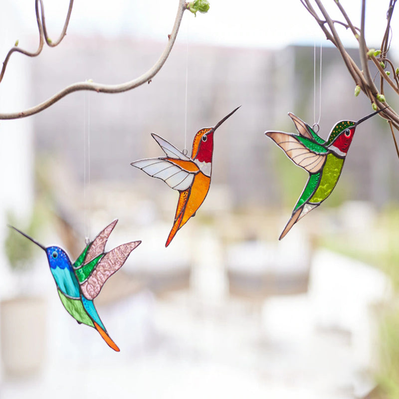 Hummingbird Suncatcher Window