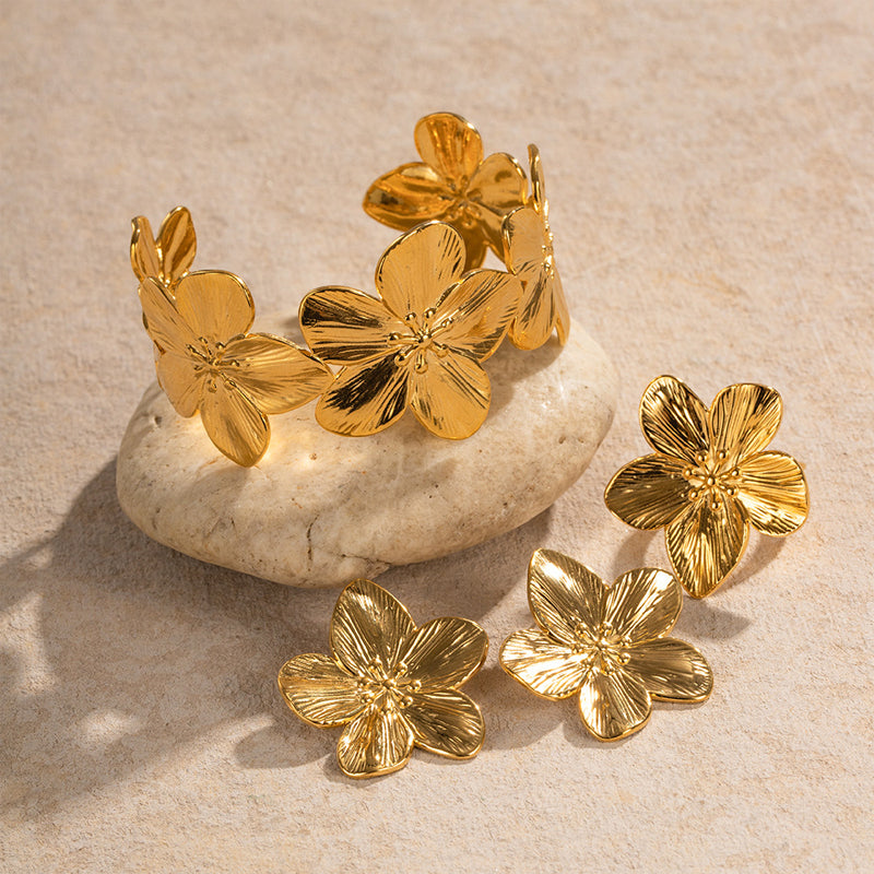Gold Flower Jewellery