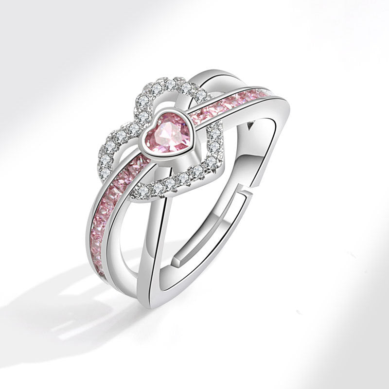 Pink Heart Surround Ring