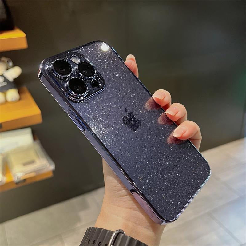 Electroplated Glitter Leaky Label Magnetic Phone Case