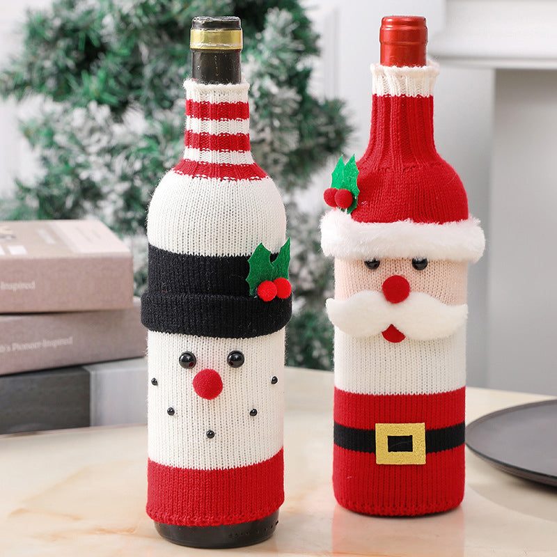 Christmas Decorative Santa Wine Bottle Cover