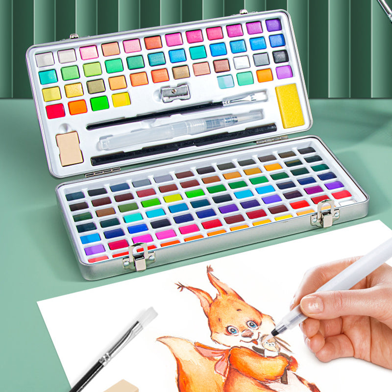 128 Color Solid Watercolor Set