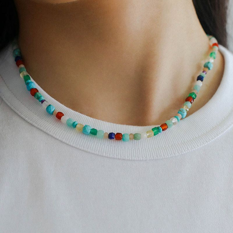 Freedom Beaded Gemstone Necklace