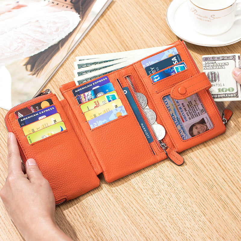 Multifunctional Short Trifold Wallet