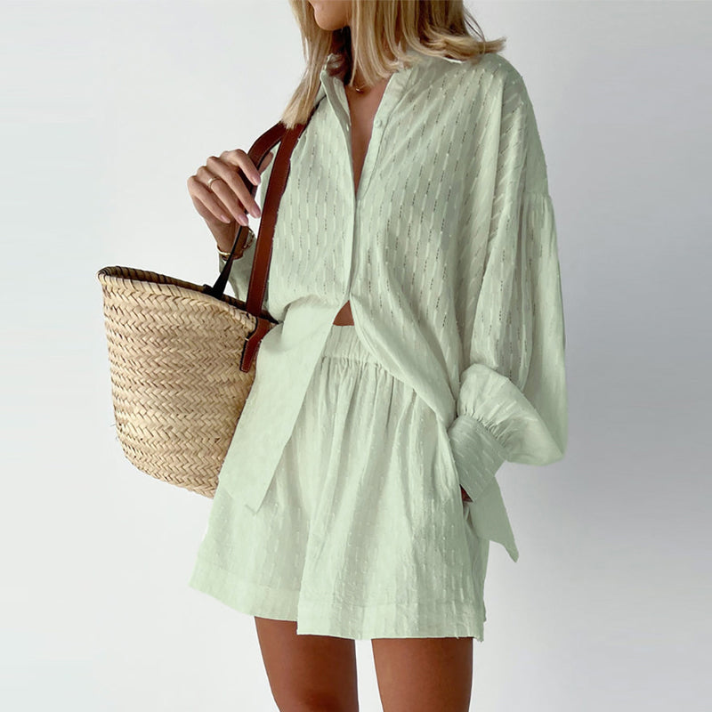 Jacquard Bubble Sleeve Suit