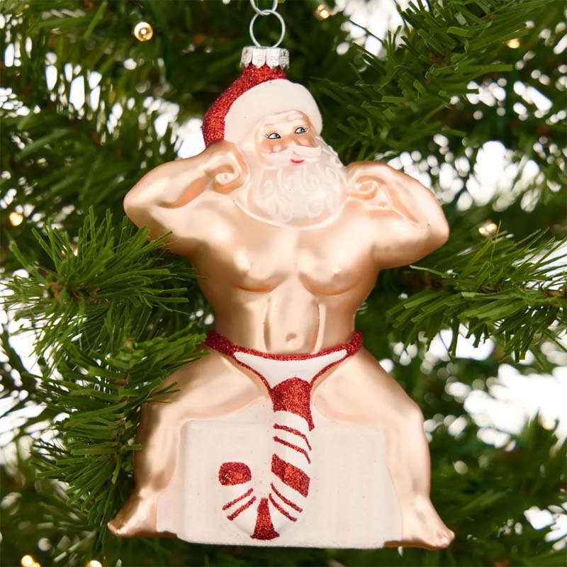 Funny sculptural Christmas ornaments