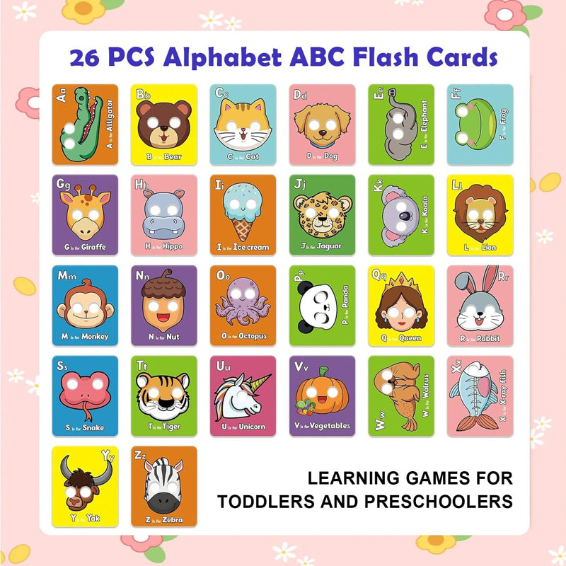 Alphabet ABC Flash Cards with Animal Masks
