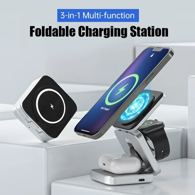 3 in 1 Folding Wireless Charging Station