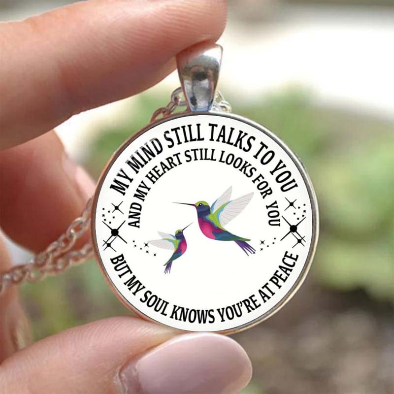 My Mind Still Talks To You Memorial Necklace, In Memory Of Gift