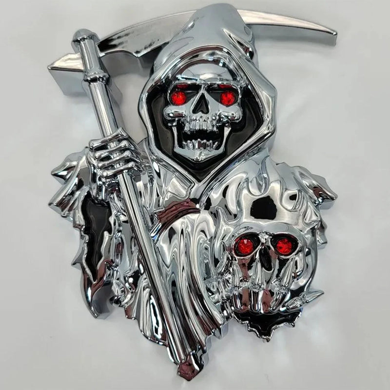 3D Grim Reaper Car Logo