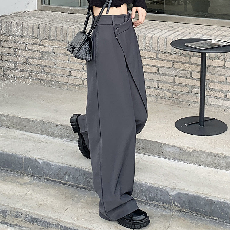 Irregular Panel Straight-leg Trousers