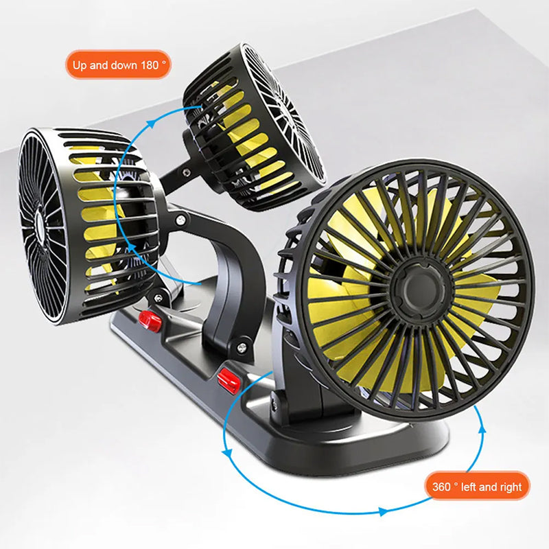 Portable Multi-Head Automotive Cooling Fan
