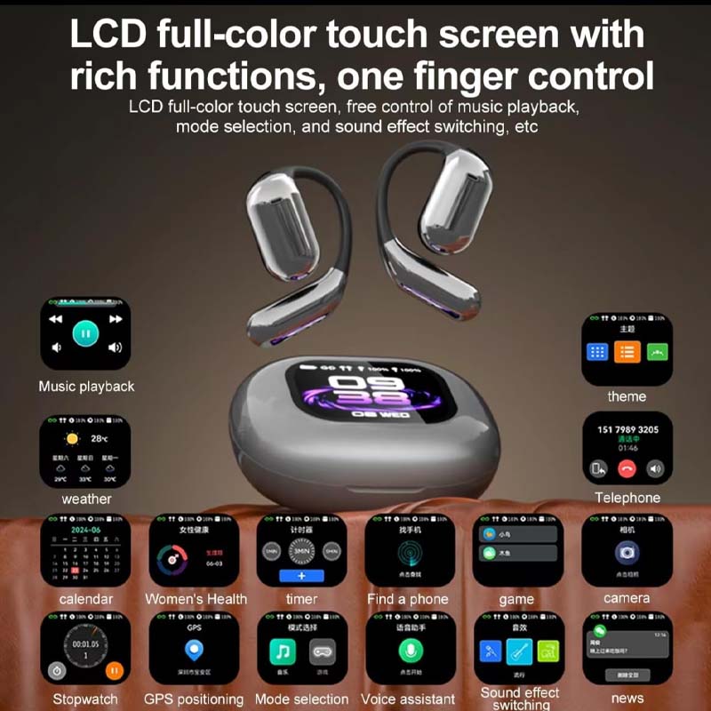 Open Earbuds Touch Screen Control Earbuds