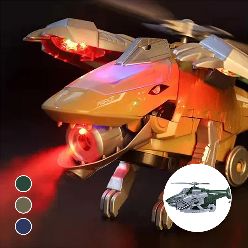 LED Transforming Dinosaur Helicopter Toy