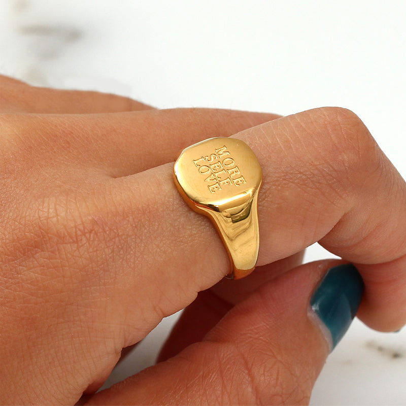 Alphabet Gold Ring