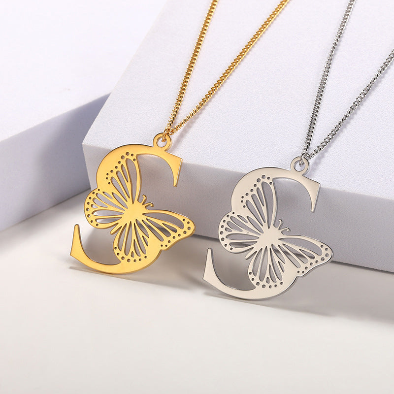 Butterfly Alphabet Pendant