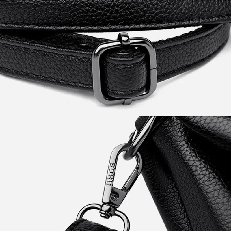 Rhomboid Pebbled Leather Bag