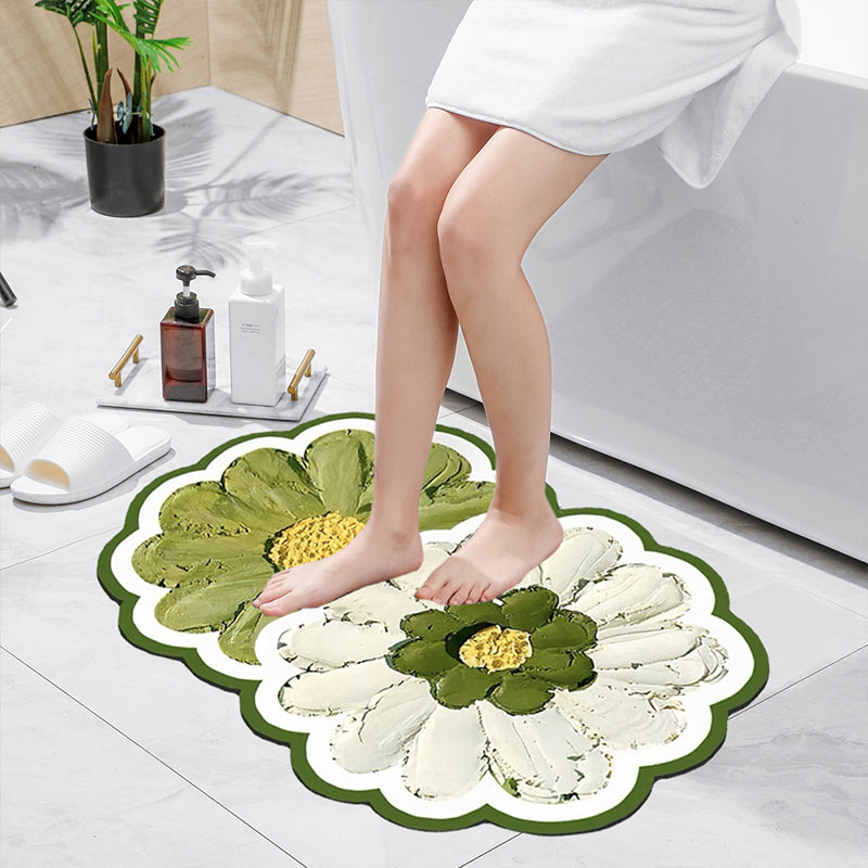 Floral Bathroom Floor Mat