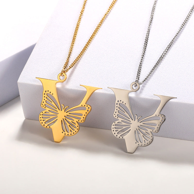 Butterfly Alphabet Pendant