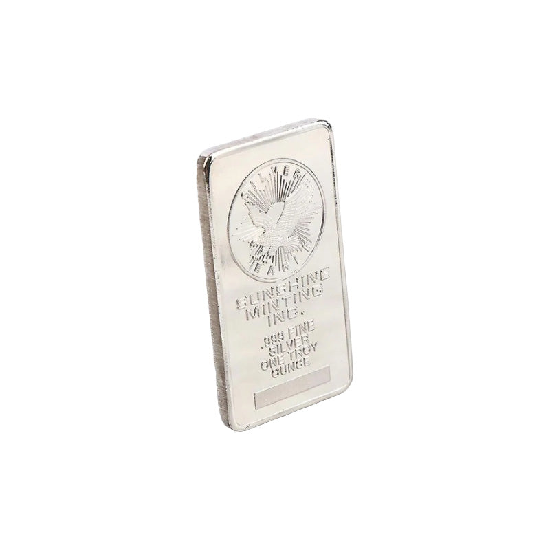 Embossed Large Eagle Square Silver Bar