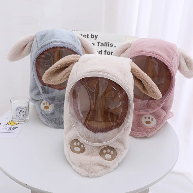Hooded Fleece Hat with Visor  Wind