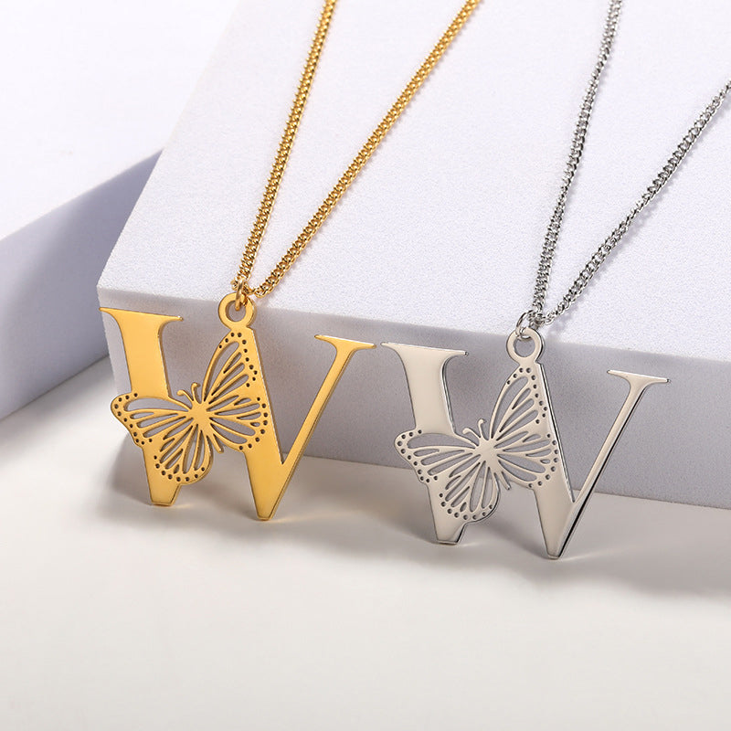 Butterfly Alphabet Pendant