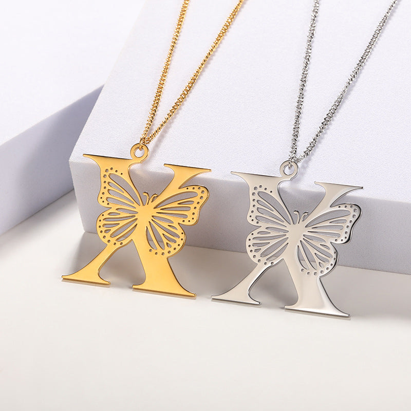 Butterfly Alphabet Pendant